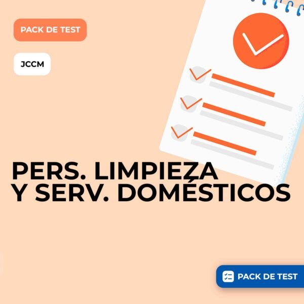 PACK DE TEST Y SIMULACROS - PERSONAL DE LIMPIEZA Y SERVICIOS DOMÉSTICOS (PLSD) JCCM