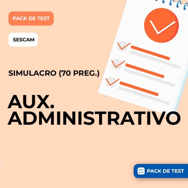 SIMULACRO AUXILIAR ADMINISTRATIVO SESCAM - SOLO LEGISLACIÓN - *70 PREGUNTAS*